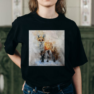 Rotfuchs-Aquarellporträt 02 T-Shirt