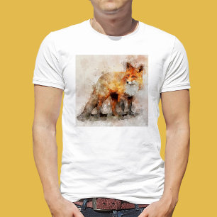 Rotfuchs-Aquarellporträt 04 T-Shirt