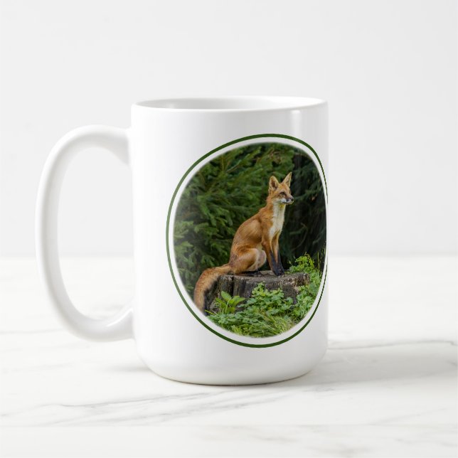 Rotfuchs auf einem Sockel Kaffeetasse (Links)