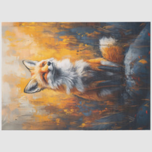 Rotfuchs-Bold-Digitalmalerei-Decoupage Seidenpapier