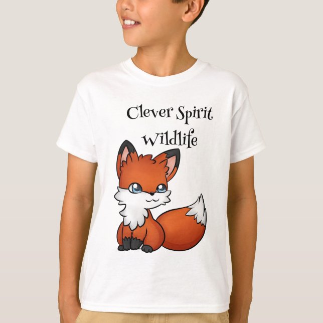 Rotfuchs – Cleverer Geist Wildlife T-Shirt (Vorderseite)