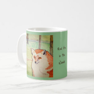 Rotfuchs im Wald Kaffeetasse
