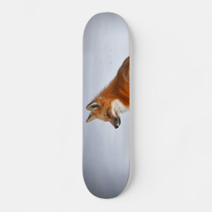 Rotfuchs im Winterschnee Skateboard