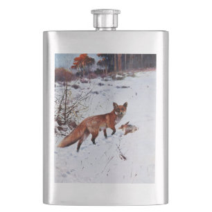 Rotfuchs-Jagdkunst Flachmann