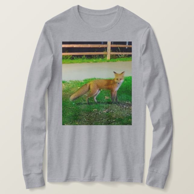 Rotfuchs-Langarm-T-Shirt T-Shirt (Design vorne)