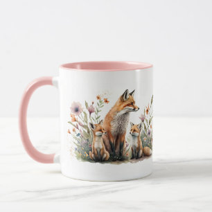 Rotfuchs-Mama-mit-Kit-Tasse Tasse