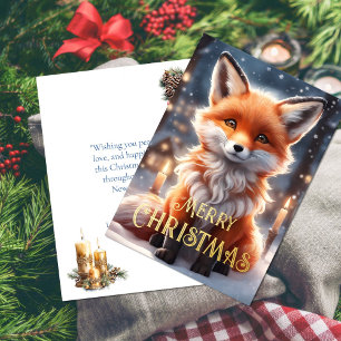Rotfuchs Winter Weihnachten Folien Feiertagskarte