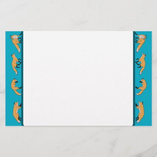 Rotfüchse Briefpapier (Vorderseite)