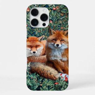 ROTFÜCHSE UNTER GRÜN, LAUB UND BLUMEN iPhone 16 PRO MAX HÜLLE