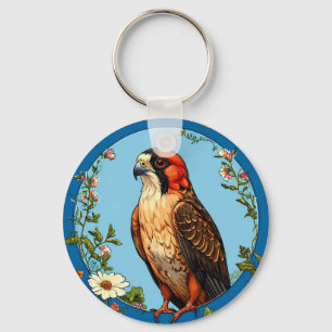 Rotfußfalke Bird Schlüsselanhänger