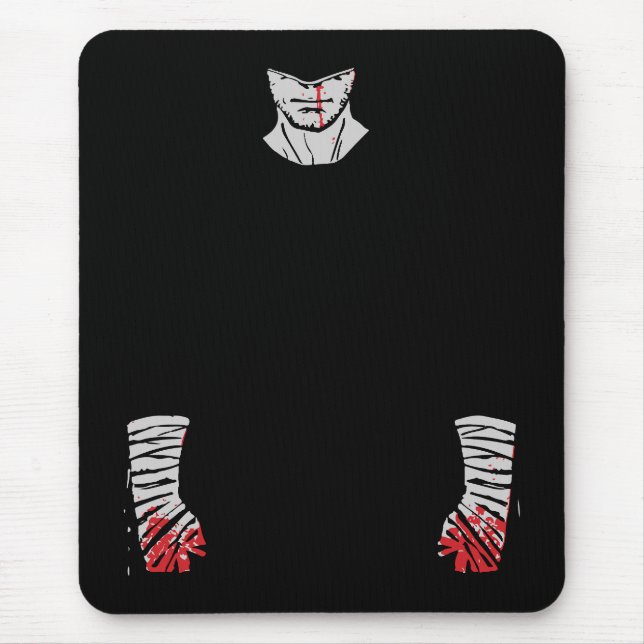 Rotgefärbter Krieger der Schatten Mousepad (Vorne)