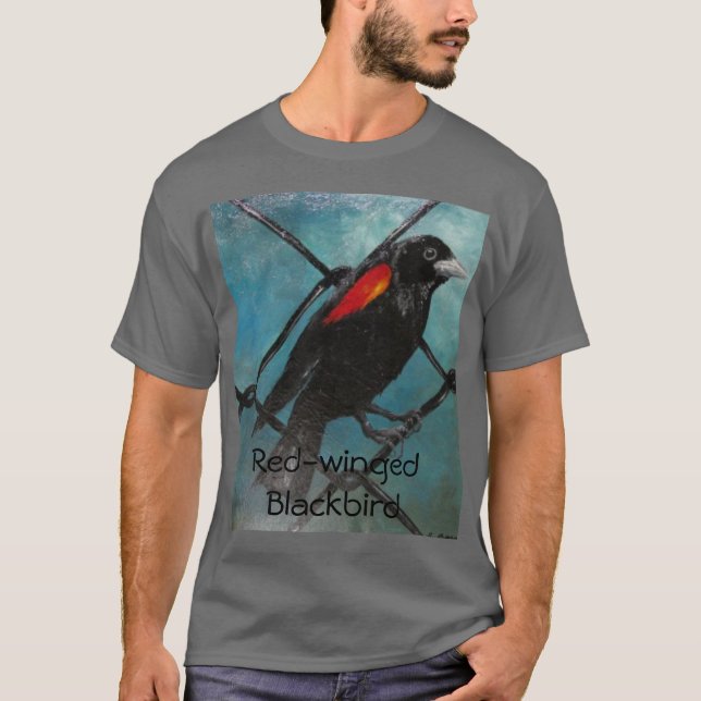 rotgeflügelte Amsel T-Shirt (Vorderseite)