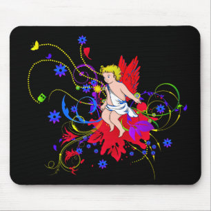 Rotgeflügelte Fee (Fee) Mousepad