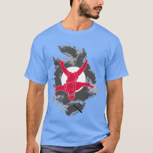 Rotgefrierflieger mit Sonne und grauen Wolken T-Shirt