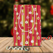 Rotgelbe Weihnachtsbaumschmuck