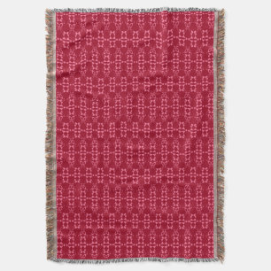 Rotgeometrische Ornamenmuster-Retro Decke