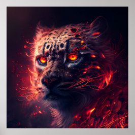 Rotgeparden-Poster Poster