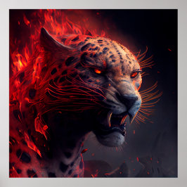 Rotgeparden-Poster Poster