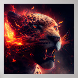 Rotgeparden-Poster Poster