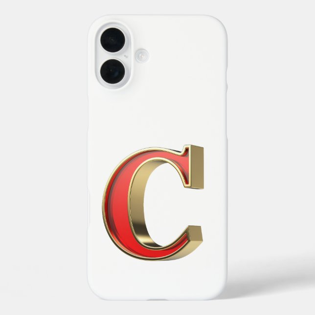 Rotglasbuchstabe C Case-Mate iPhone Hülle (Rückseite)
