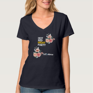 "Rotglühende Nacht – Party-Vibes-T-Shirt für kühne T-Shirt