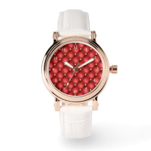 Rotgold-Diamant-Tuft-Uhr Armbanduhr