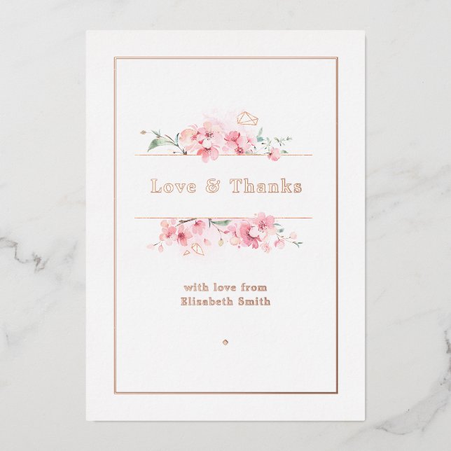 Rotgold Folien Feiertagskarte (Vorderseite)