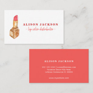 Rotgold-Lippenstift-Farbstreuer Visitenkarte