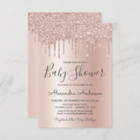 Rotgold | Pink Sparkle Glitzer Foil Babydusche