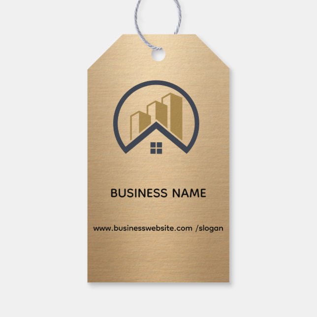 Rotgold | Red Color Real Anwesen Geschenkanhänger (Rückseite)