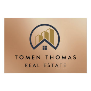 Rotgold   Red Color Real Anwesen Poster