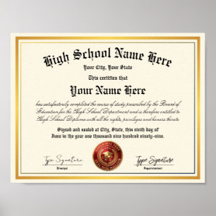 Rotgold-Siegel High School Diploma, Homeschooling Poster