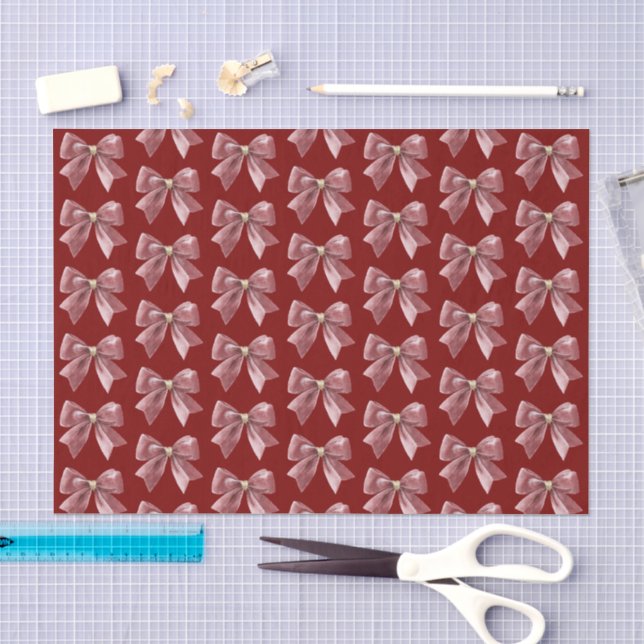 Rotgoldene Bogenweihnachten Seidenpapier (Handwerk)