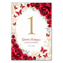 Rotgoldene Florale Quinceanera