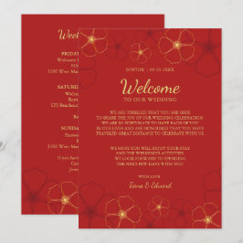 Rotgoldkirschblüten Hochzeitsempfehlung Einladung