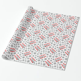 Rotgraues skandinavisches Musterpapier Geschenkpapier