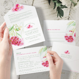 Rotgrüne Eukalyptusbrasse All In One Einladung