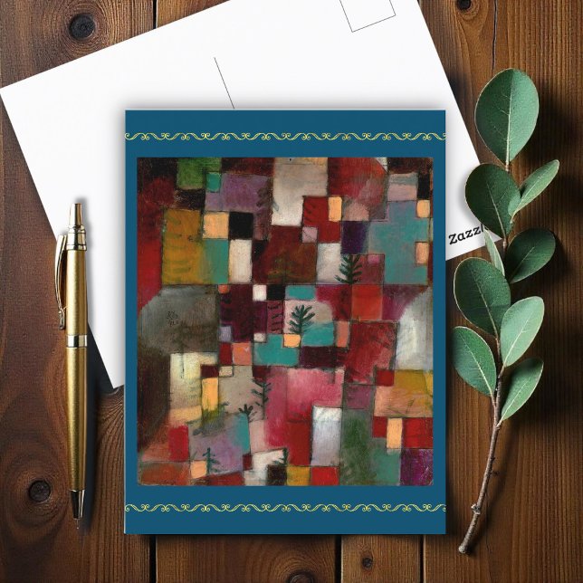 Rotgrüne und violett-gelbe Rhythmen, Klee (1920) Postkarte (Von Creator hochgeladen)