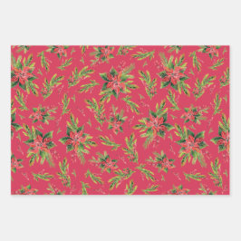 Rotgrünes Schrictmac-Packpapier Geschenkpapier Set