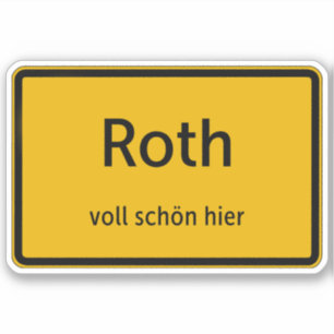 Roth Aufkleber Sticker Autoaufkleber