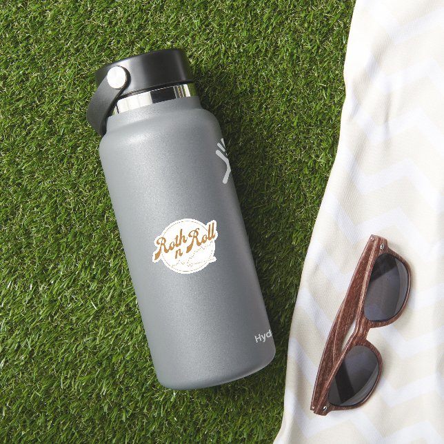 Roth n Roll – Finanzhumor Aufkleber (HydroFlask Insitu)