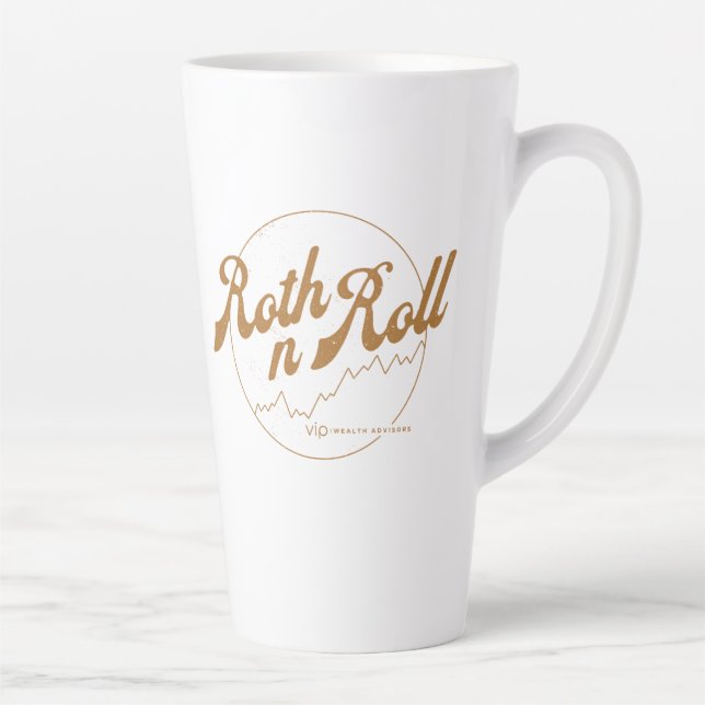 Roth n Roll World Tour Shirt – Finance Humor Milchtasse (Rechts)