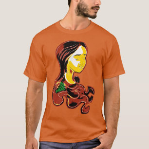 Rothaarig Retro lebendige Kunst im Stil von Vintag T-Shirt