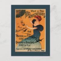Rothaarige Frau erwartet Balloons Birds Poster