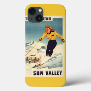 Rothaarige Frau Lächeln und Skiplakat Case-Mate iPhone Hülle