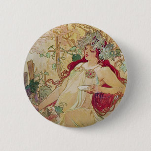 Rothaarige Göttin Button