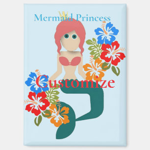 Rothaarige Meerjungfrau Prinzessin Thunder_Cove Magnet