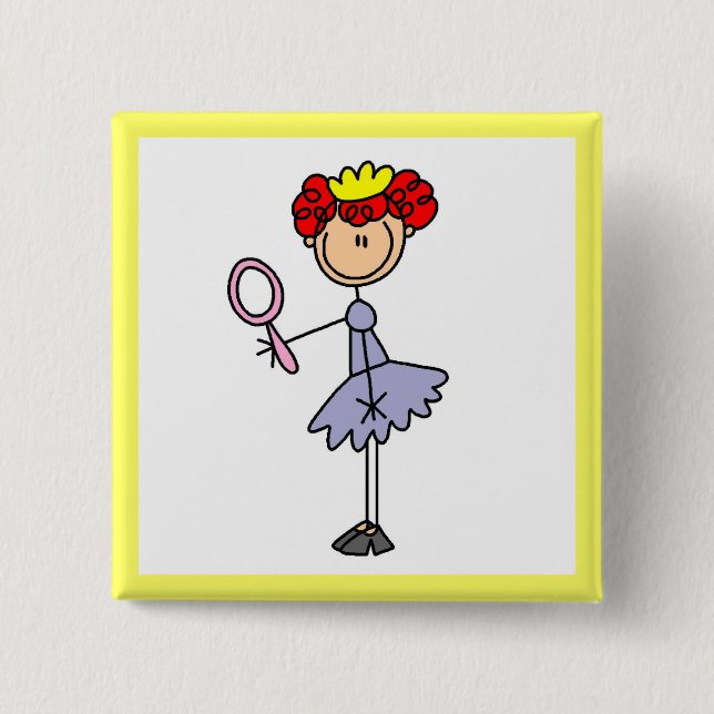 Rothaarige Prinzessin Button (Vorderseite)