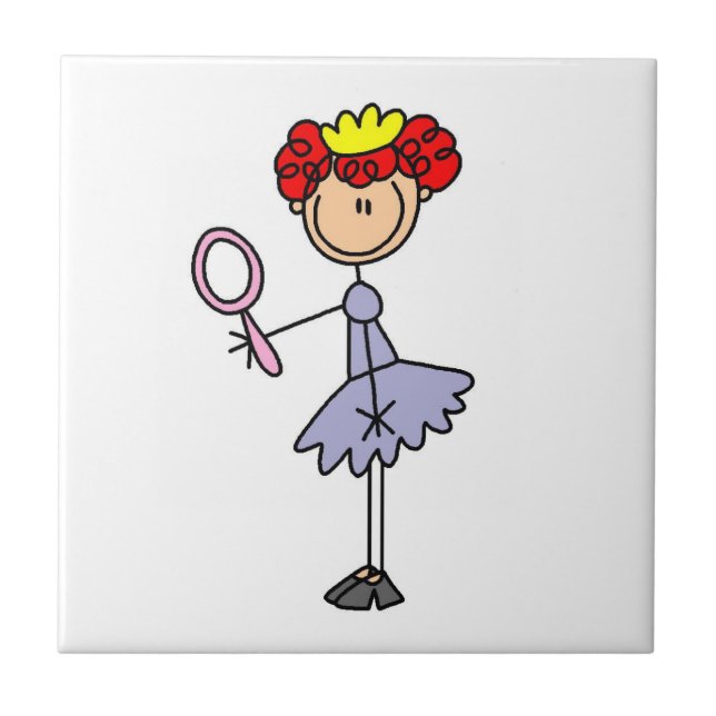 Rothaarige Prinzessin Fliese (Vorderseite)