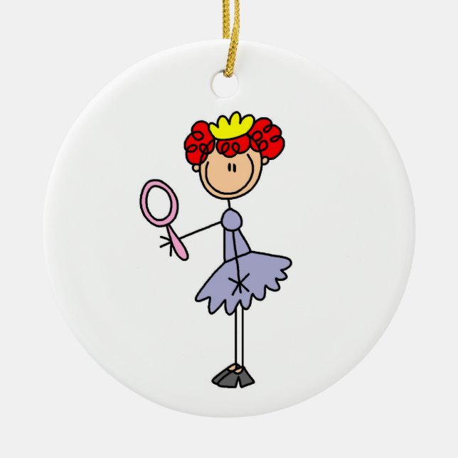 Rothaarige Prinzessin Keramikornament (Vorne)